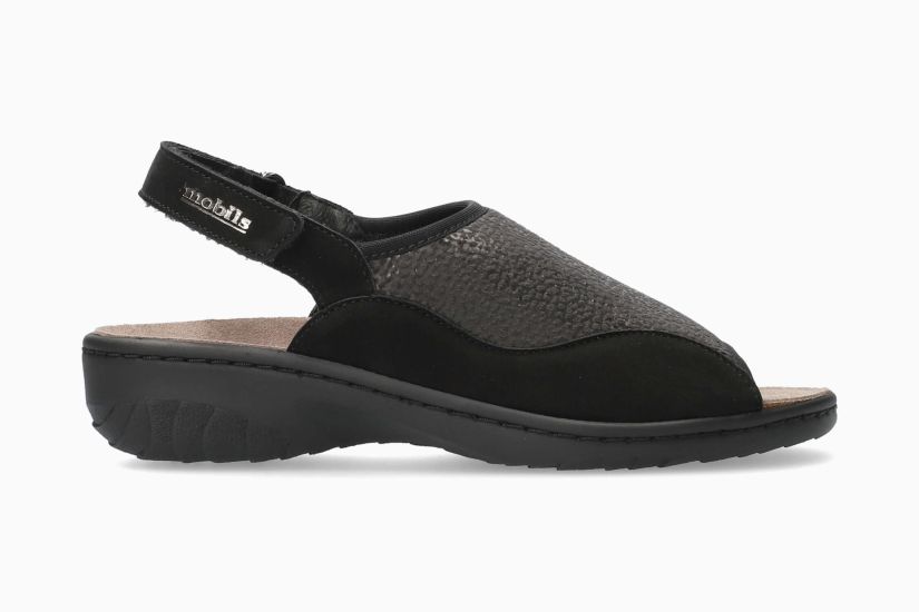 MEPHISTO GISELLA, BLACK NUBUCK STRETCH