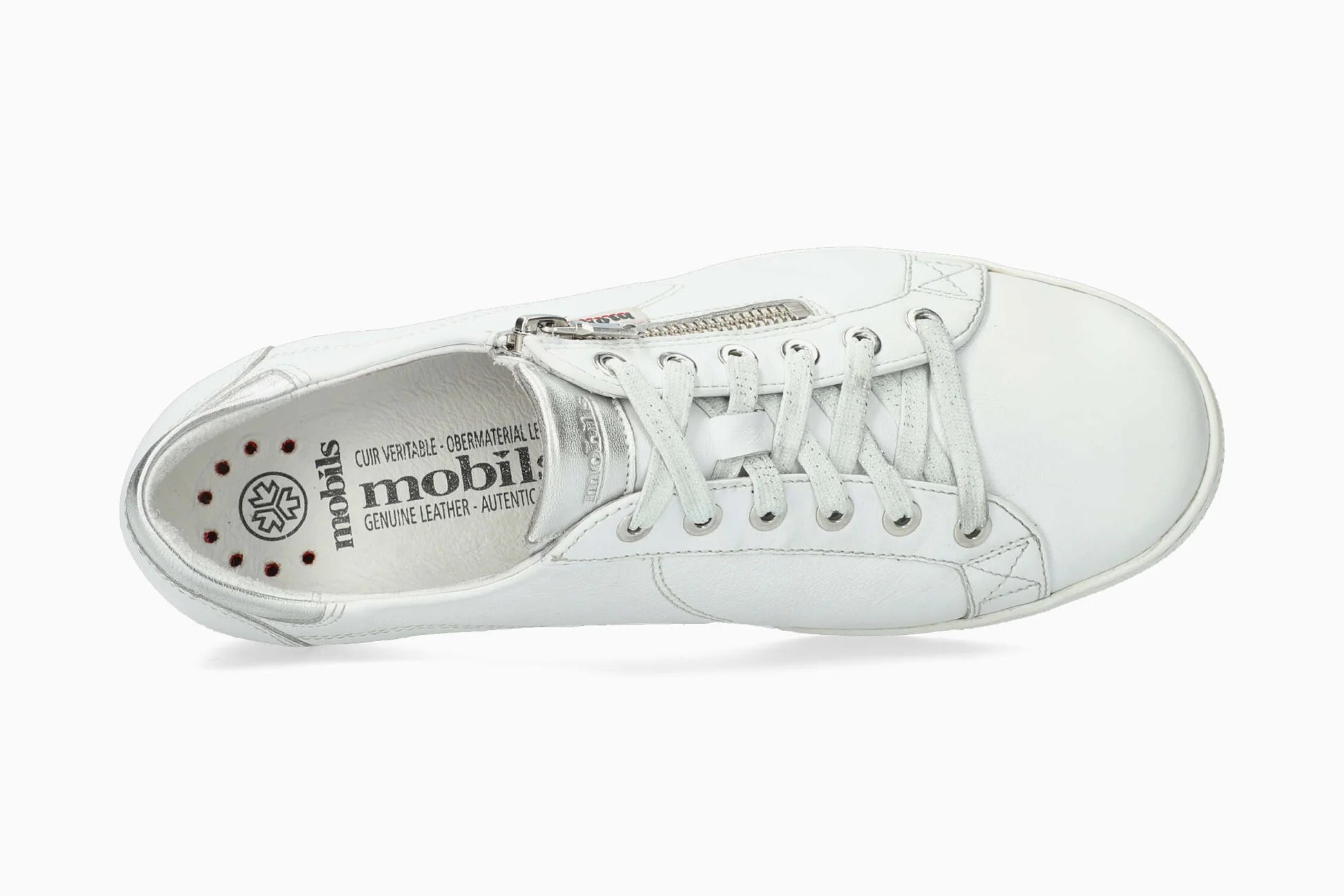 MEPHISTO HAWAI, WHITE / SILVER TRIM