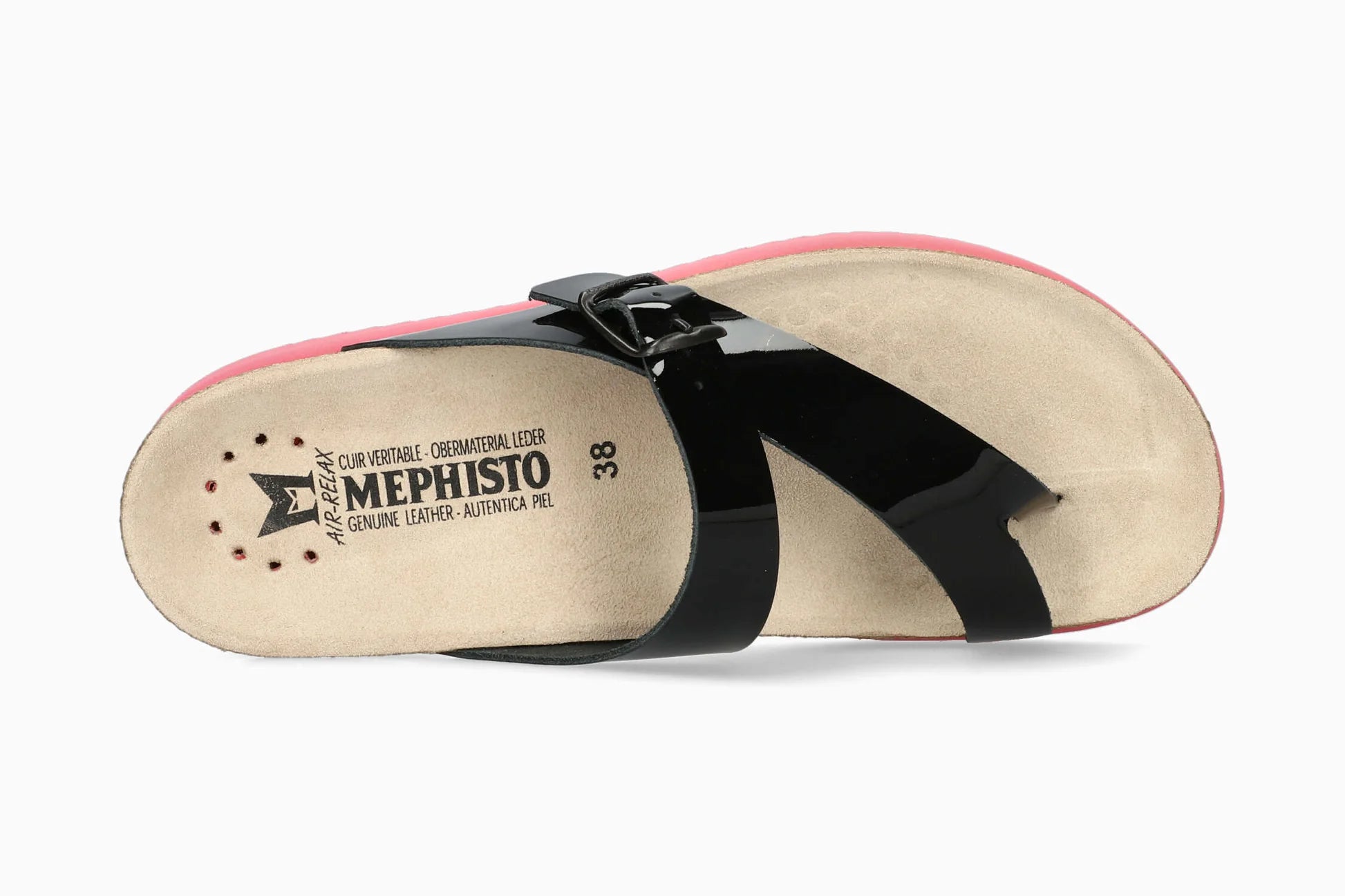 MEPHISTO HELEN, BLACK PATENT (PINK SOLE)