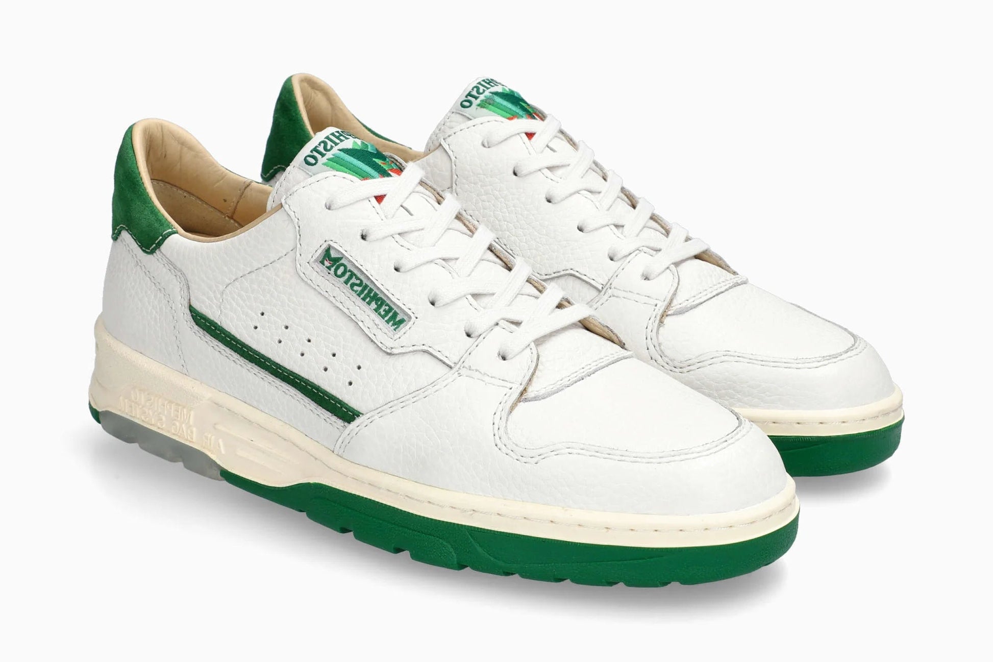 MEPHISTO MARIUS, WHITE (GREEN TRIM)