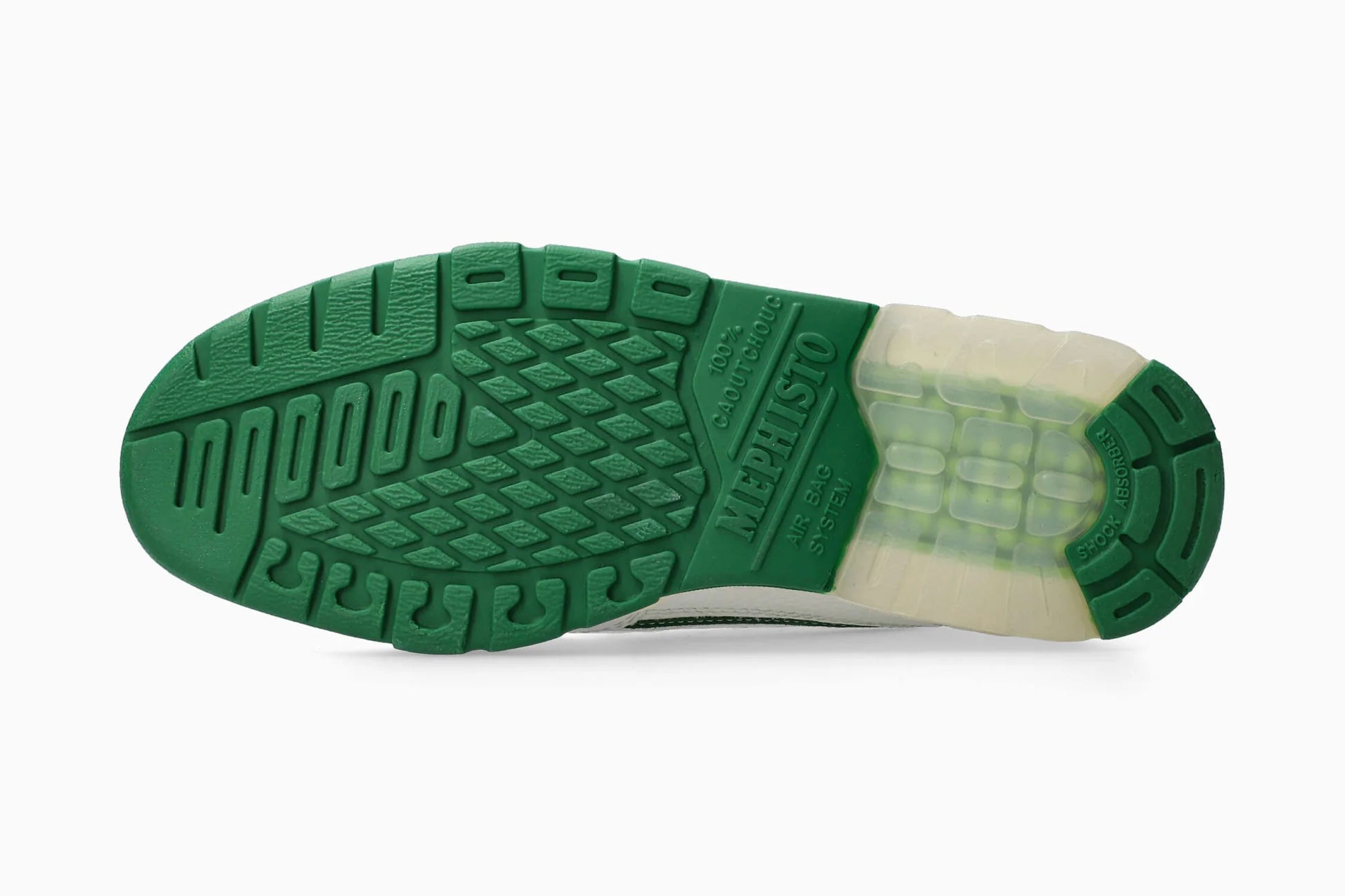MEPHISTO MARIUS, WHITE (GREEN TRIM)
