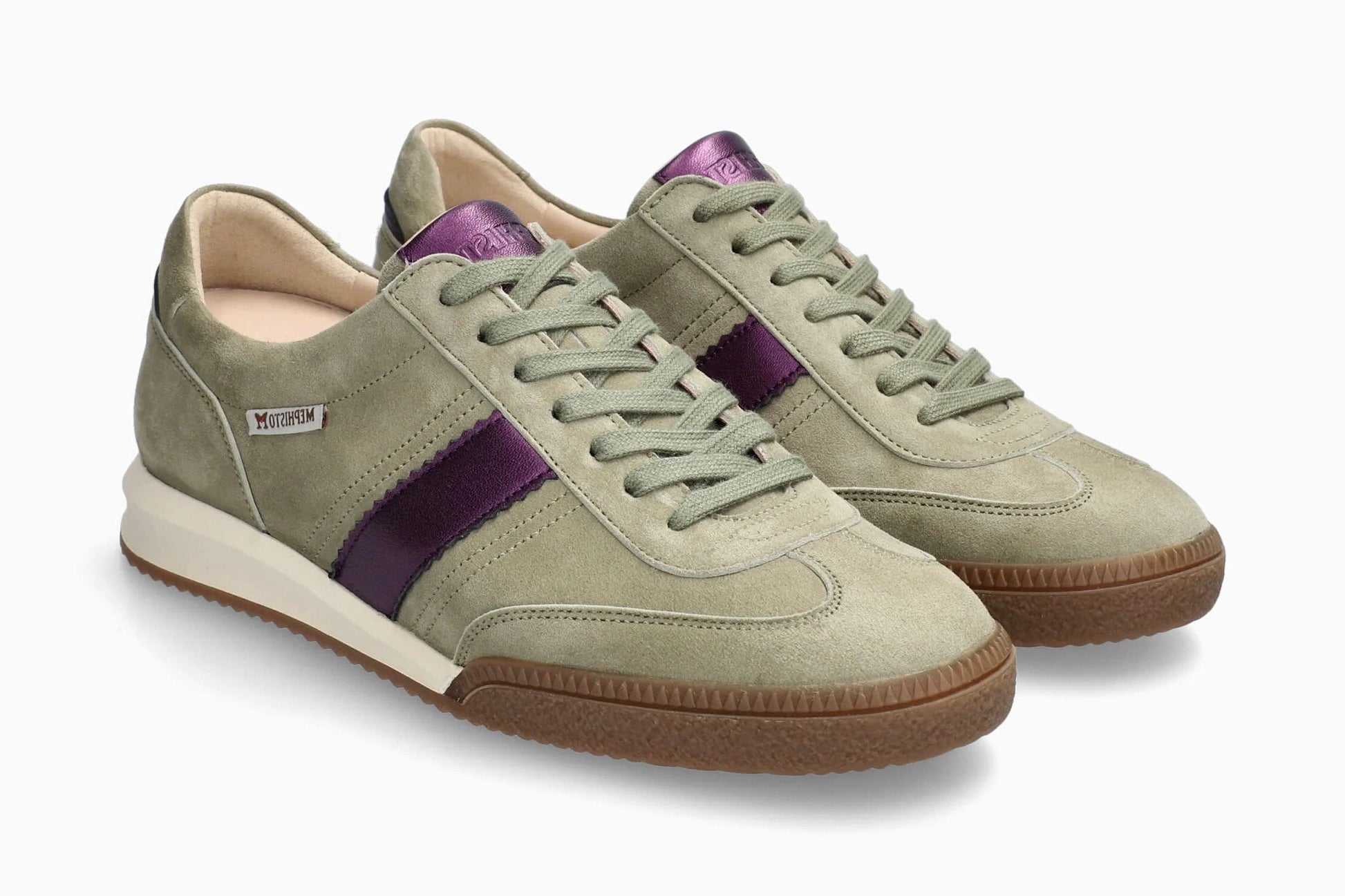 MEPHISTO WITNEY, LIGHT KHAKI / PURPLE