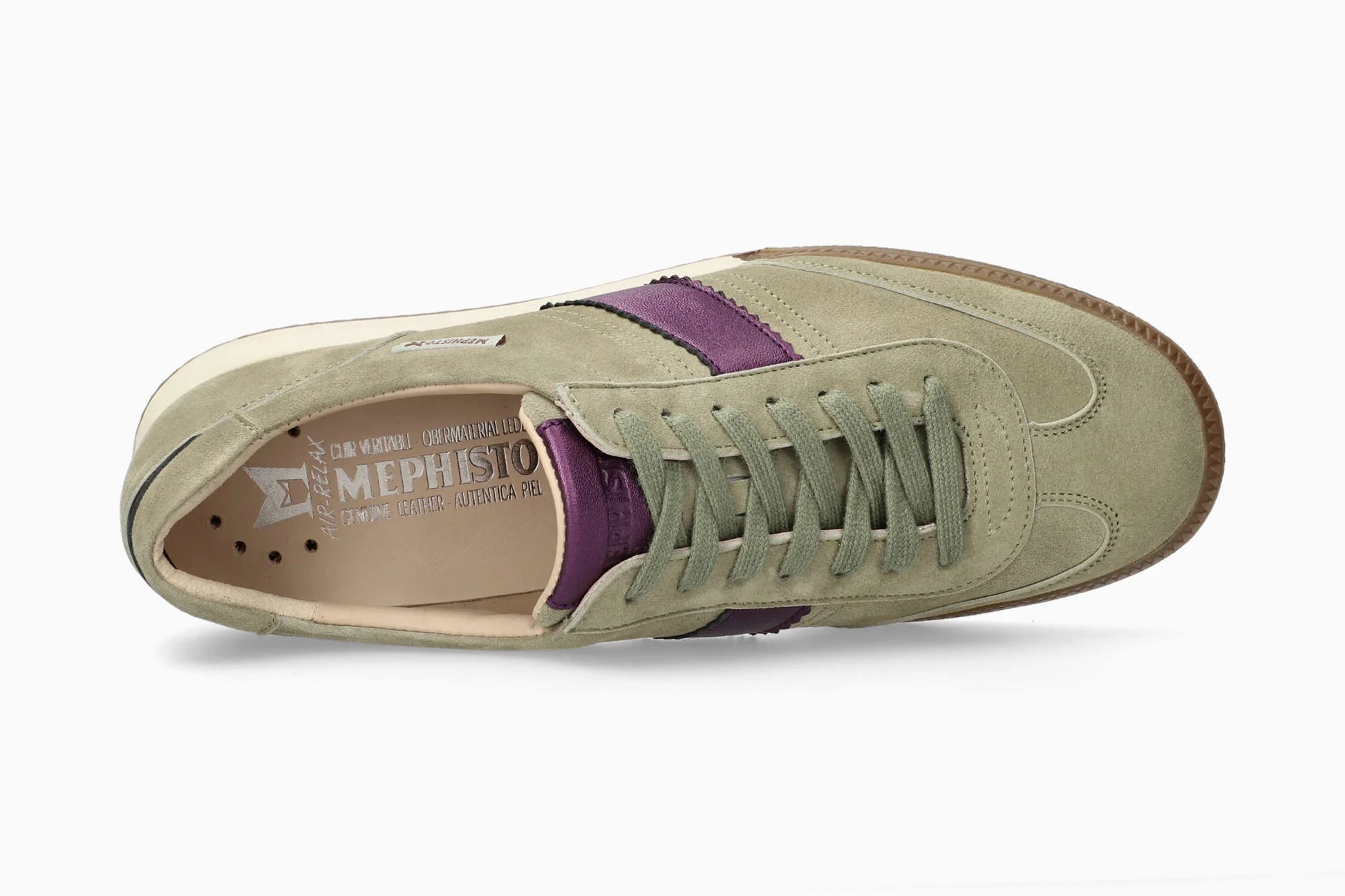 MEPHISTO WITNEY, LIGHT KHAKI / PURPLE