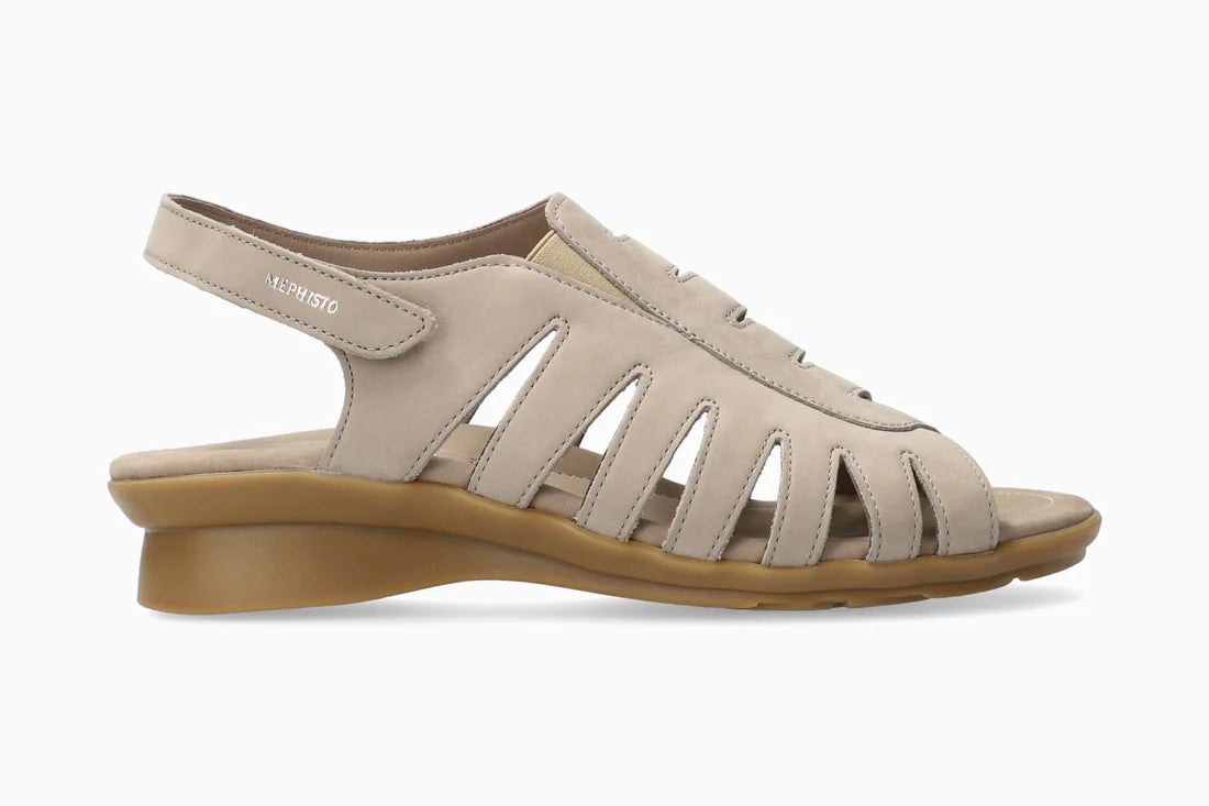 MEPHISTO PRALINE, WARM GREY NUBUCK