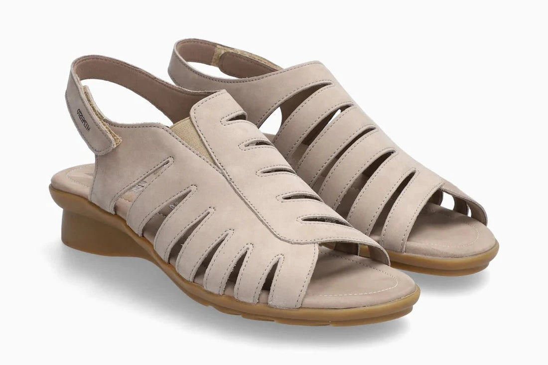 MEPHISTO PRALINE, WARM GREY NUBUCK