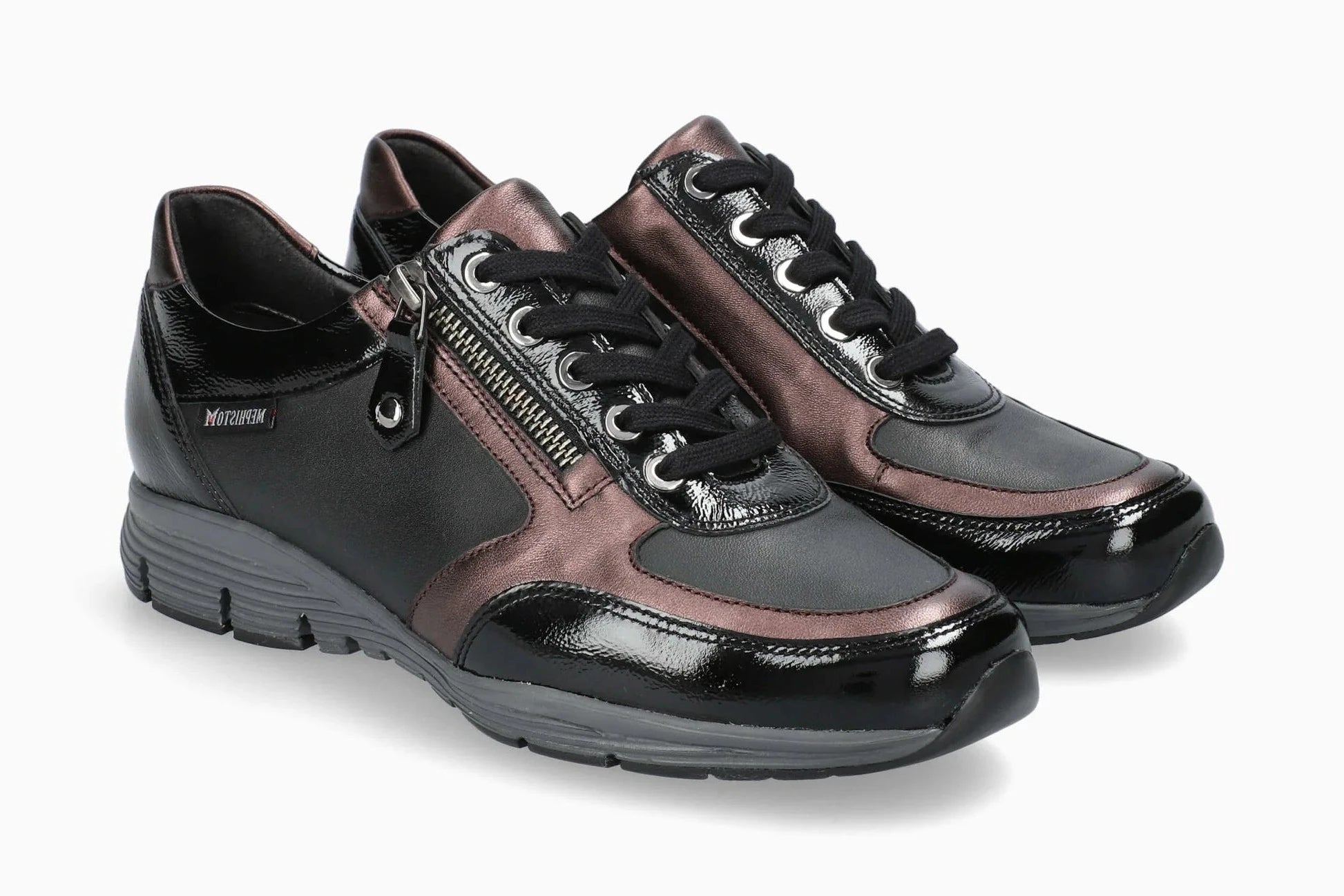 MEPHISTO YLONA, BLACK PATENT TRIM