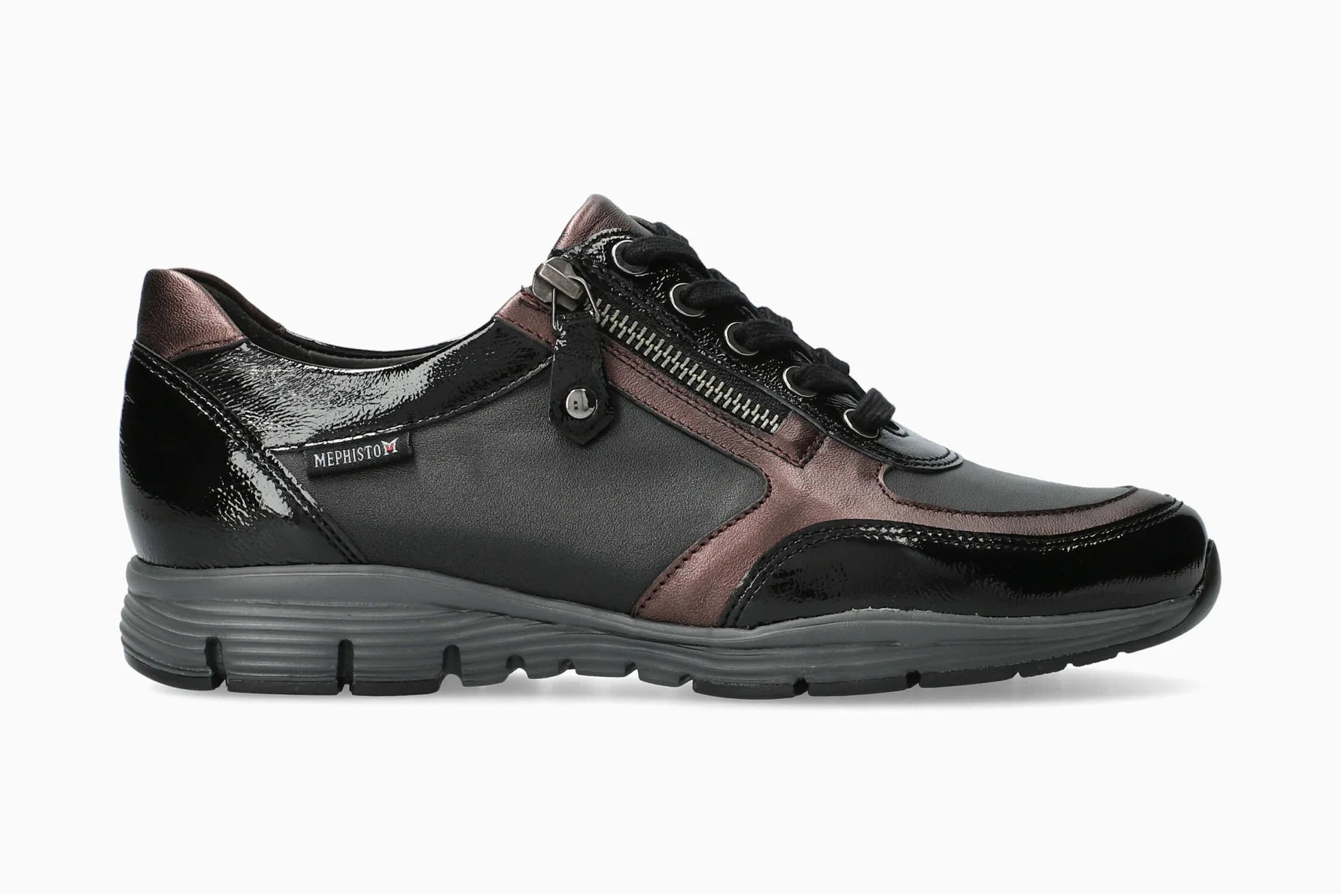 MEPHISTO YLONA, BLACK PATENT TRIM