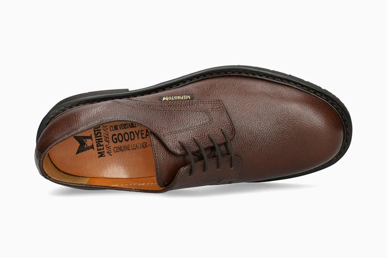 MEPHISTO MARLON, CHESTNUT PEBBLE GRAIN