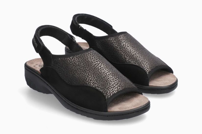 MEPHISTO GISELLA, BLACK NUBUCK STRETCH