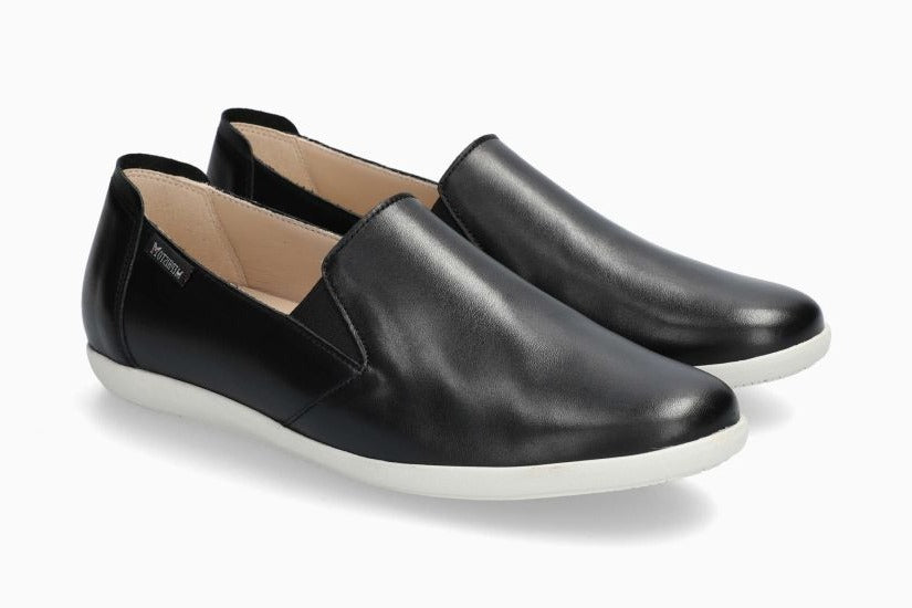 MEPHISTO KORIE, BLACK SILK/ WHITE SOLE