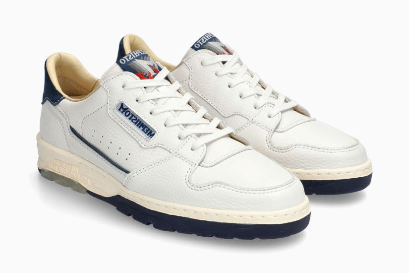 MEPHISTO MARIUS, WHITE (NAVY TRIM)