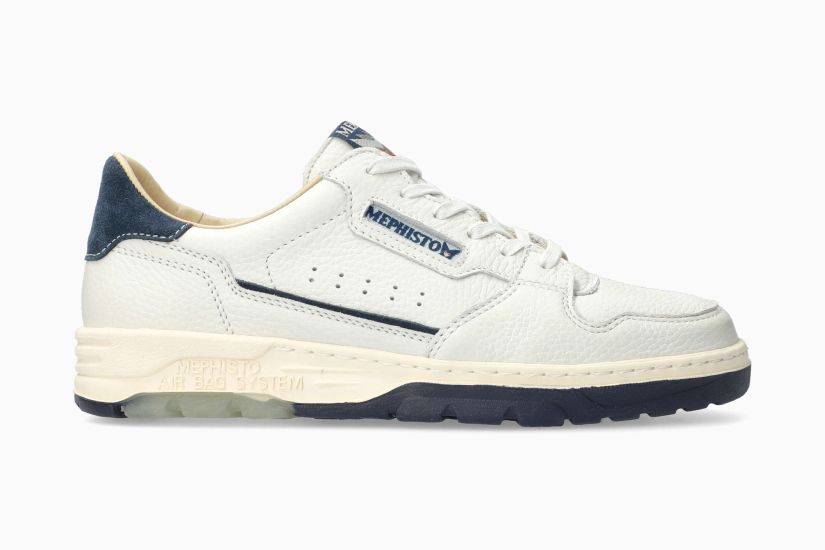 MEPHISTO MARIUS, WHITE (NAVY TRIM)