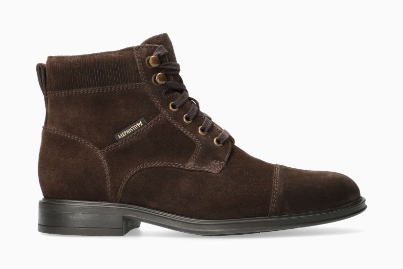 MEPHISTO KOLBY, DARK BROWN VELSPORT