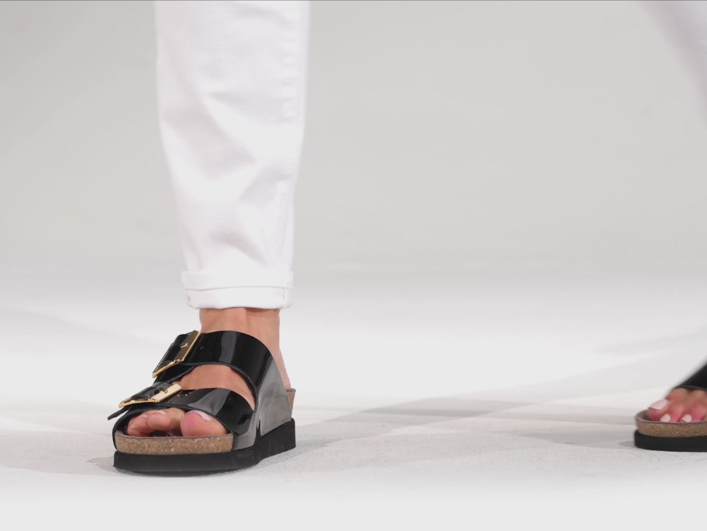 MEPHISTO HESTER, WHITE PATENT (YELLOW SOLE)