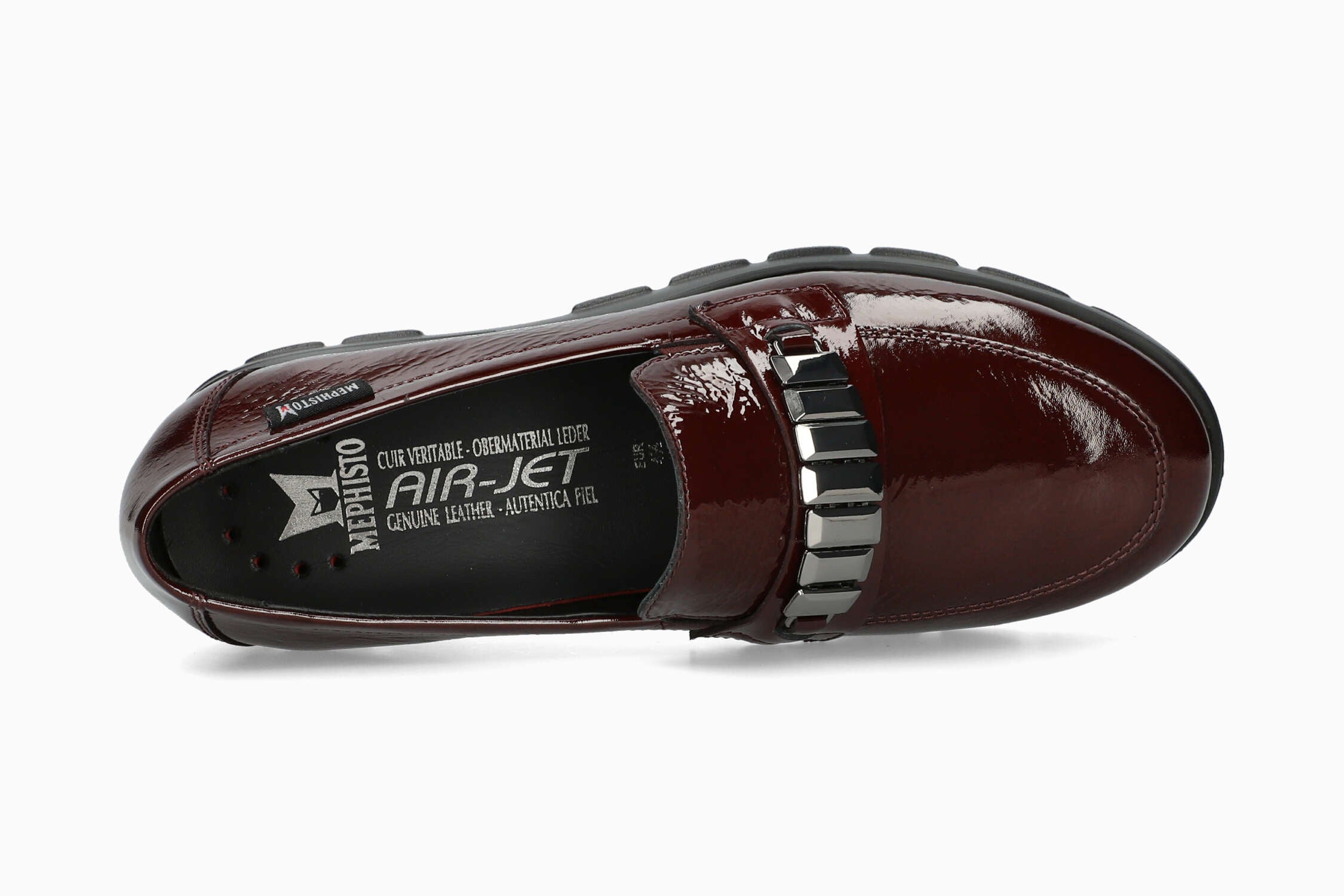 MEPHISTO CARLYNE, OXBLOOD VERNIS FRIPE