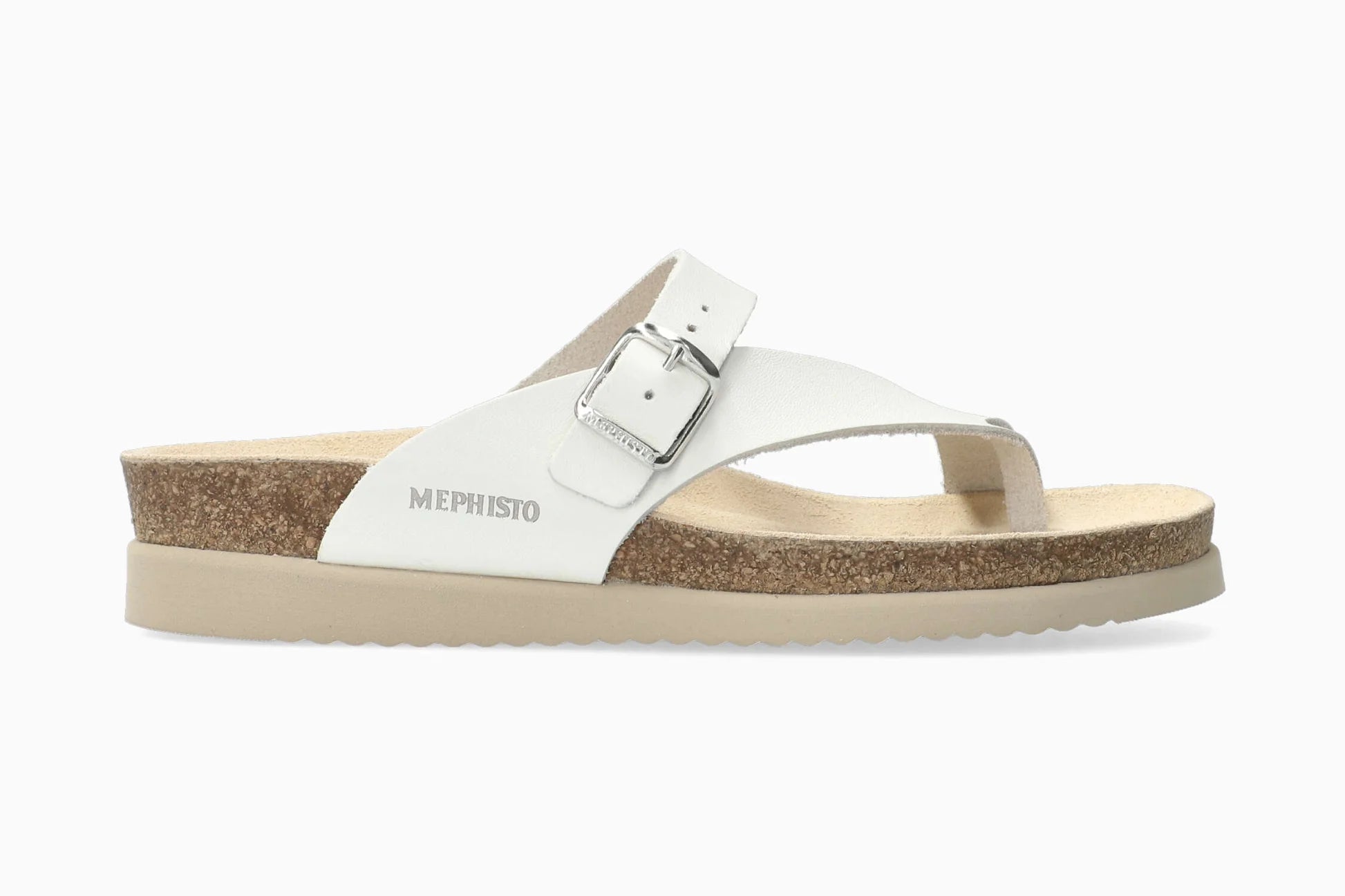 MEPHISTO HELEN, WHITE SMOOTH (TAUPE SOLE)