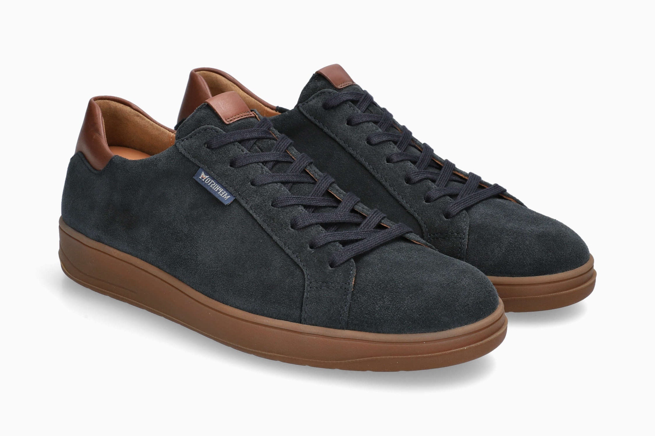 MEPHISTO HASKO, BLUE VELSPORT (TAN SOLE)