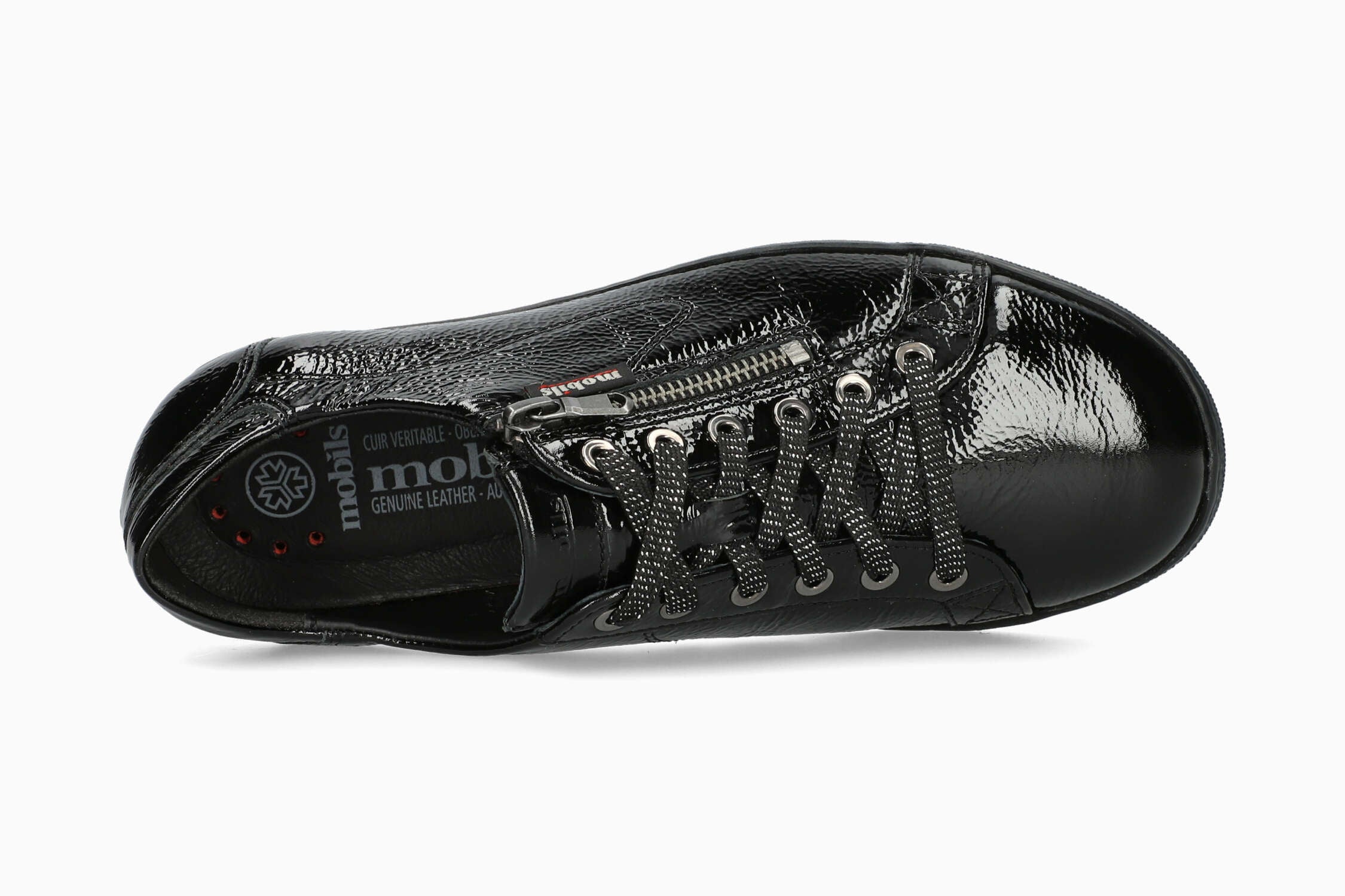 MEPHISTO HAWAI, BLACK CRINKLE PATENT