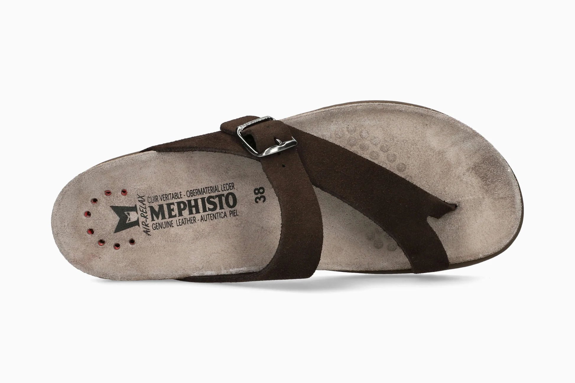 MEPHISTO HELEN, DARK BROWN SANDYVEL (TAUPE SOLE)