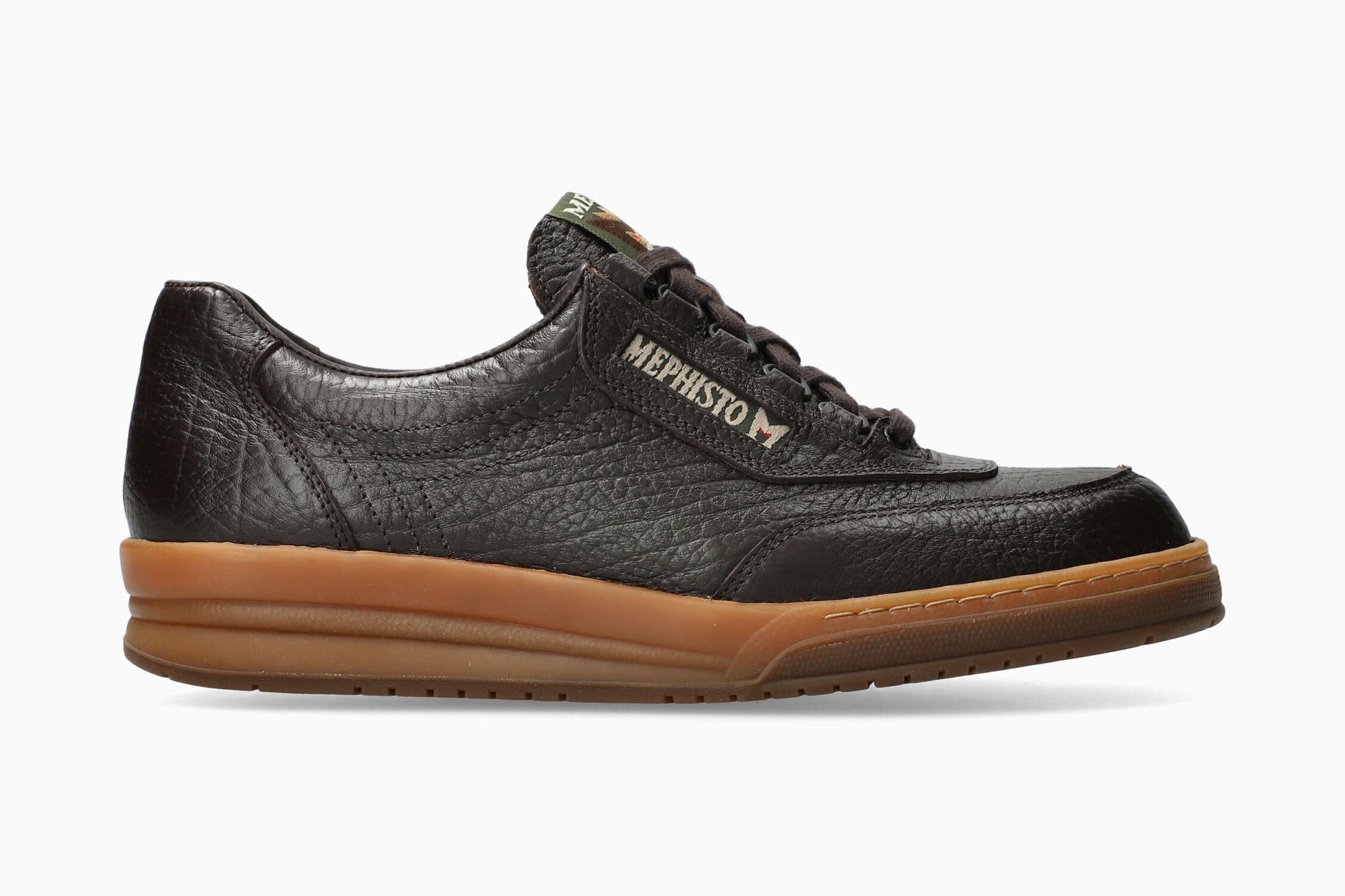 MEPHISTO MATCH, DARK BROWN (TAN SOLE)