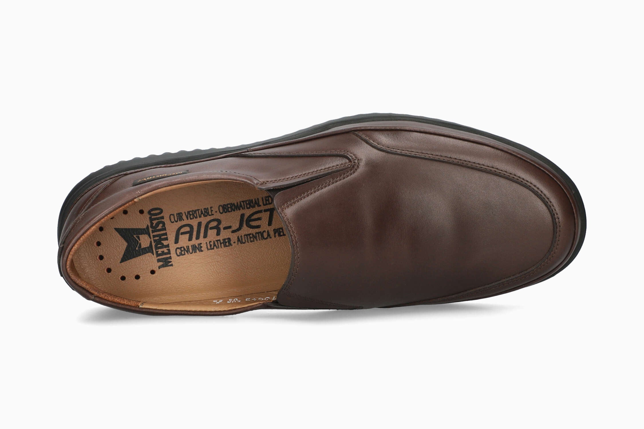 MEPHISTO TWAIN, DARK BROWN SMOOTH (BLACK SOLE)
