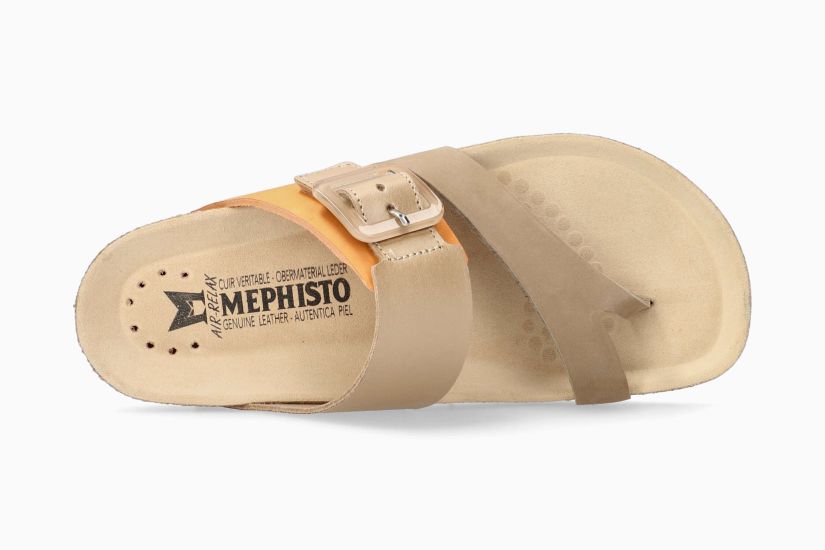 MEPHISTO MADELINE, LIGHT TAUPE/ORANGE COMBO