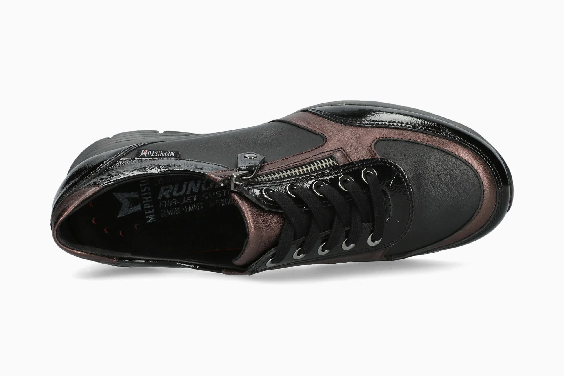 MEPHISTO YLONA, BLACK PATENT TRIM