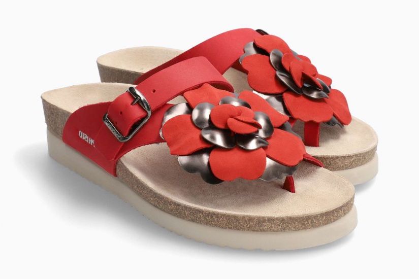 MEPHISTO HELEN FLOWER RED NUBUCK