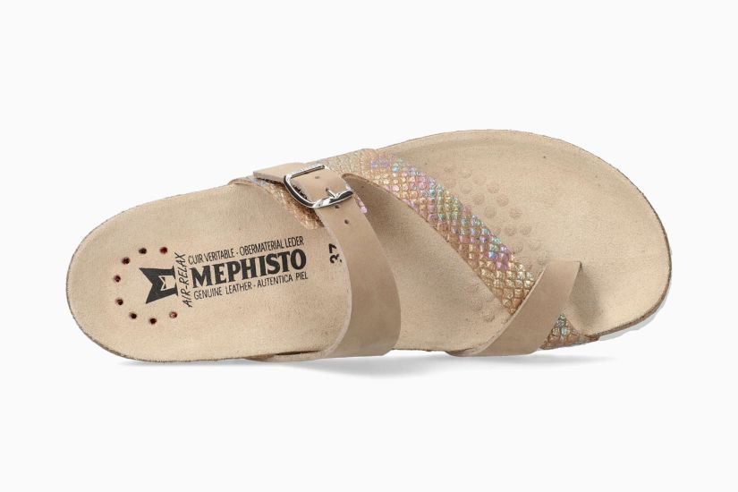 MEPHISTO NALIA, LIGHT TAUPE/MULTI REPTILIA